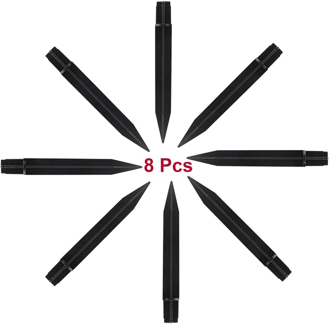 Biaungdo 8 Pcs Ground Spike, 8.25 Inch Black Reinforced Plastic Ground Spikes - Image 6