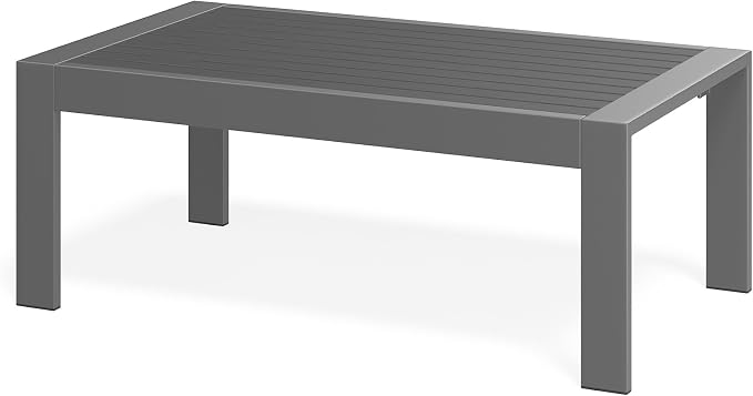 Wisteria Lane Outdoor Furniture Patio Coffee Table, Rectangle Outdoor Coffee - Image 6