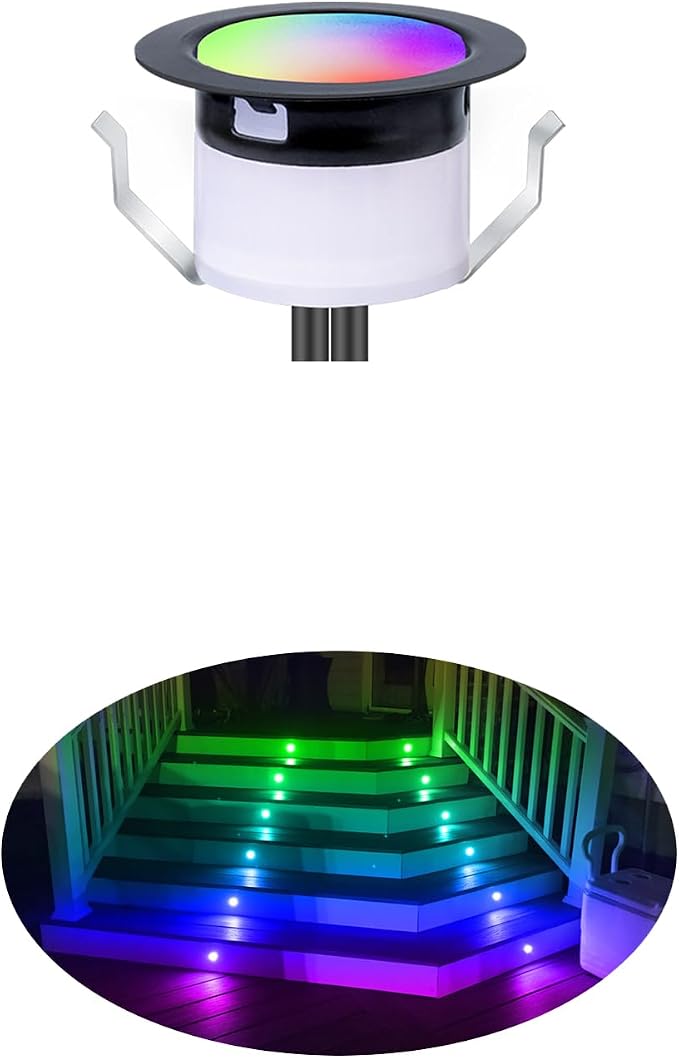 LED Deck Light, IP67 Waterproof 12V Step Lights Outdoor by Sumaote