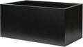 Metal Rectangular Planter Black Galvanized Steel Rectangle Planter Box 36" L x by GZGNEEVL