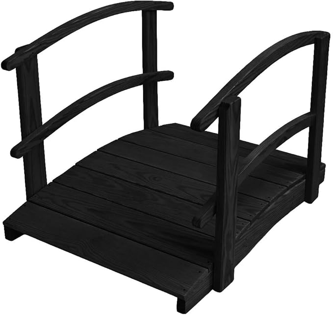 4 FT Black Amish Made Garden Bridge by Unknown