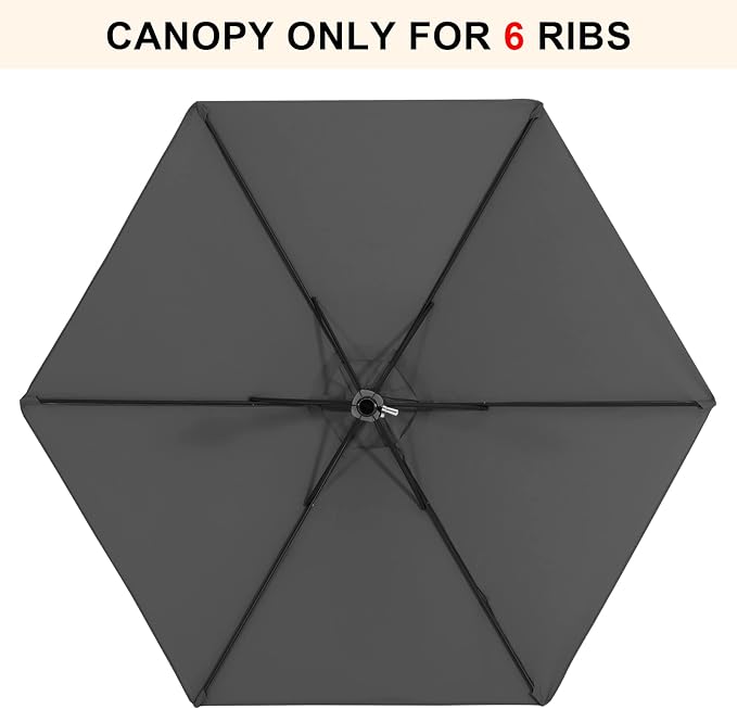 MASTERCANOPY Patio Umbrella 7.5 ft Replacement Canopy - Image 3