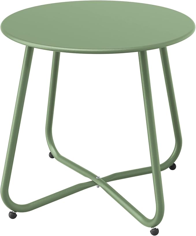 Grand patio Outdoor Side Table 18-inch Round End Table Accent Table by GrandPatio