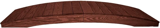 8 FT MAHOGANY Amish Made Pinewood Heavy Duty Garden Bridge by Unknown