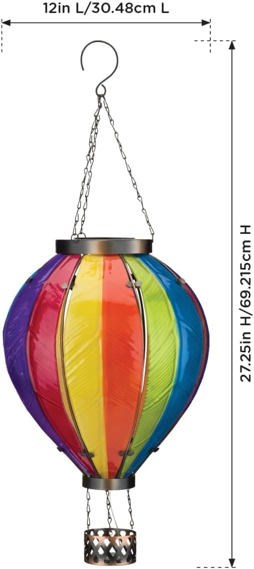 Regal Art & Gift Hot Air Balloon Solar Lantern – Hanging Solar-Powered LED - Image 3