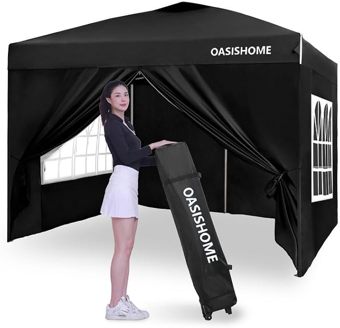 OASISHOME Pop-up Gazebo Instant Portable Canopy Tent 10'x10', by OASISHOME