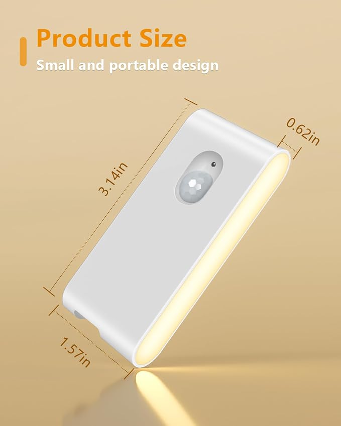 WILLED Rechargeable Night Light, Warm White Stair Lights Indoor, Wireless - Image 7