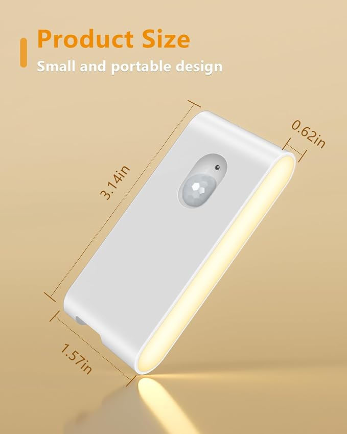 WILLED Motion Sensor Night Light, Rechargeable Stair Lights Indoor, Warm White - Image 7