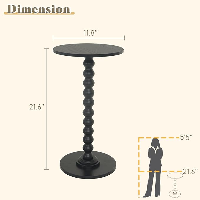 Round Side Table, Small Drink Table - Image 3