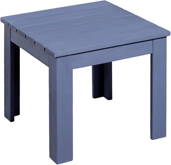 VINGLI Outdoor Wooden Side Table, Square Patio Side Table, Small Outdoor Table by VINGLI