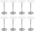 CLATINA Round Bar Pub Tables Set of 8, 360° Swivel High Top Cocktail Table by CLATINA