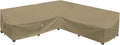 Heavy Duty Outdoor Sectional Sofa Cover, V-Shaped Lawn Winter Patio Furniture by Flexiyard