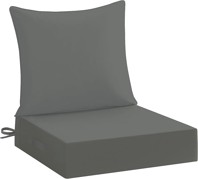 downluxe 24x24 Outdoor Chair Cushions, Waterproof Fade Resistant Patio by Downluxe