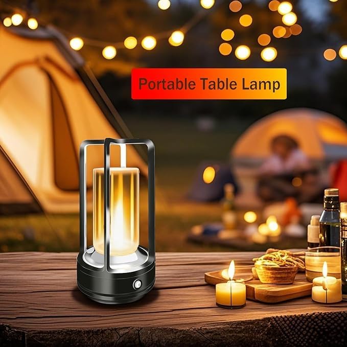 Portable Metal Table Lamp, 4000 mAh Rechargeable Outdoor Table Lamp, 3 Color - Image 6