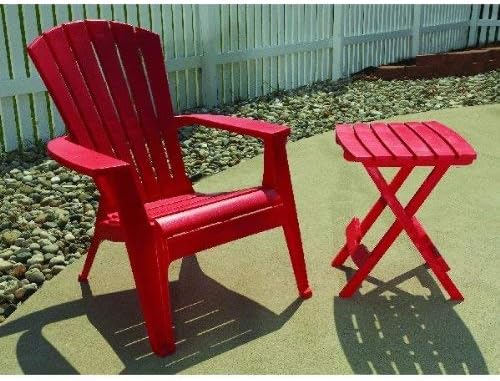 Adams Manufacturing 8500-26-3700 Plastic Quik-Fold® Side Table, Cherry Red - Image 2