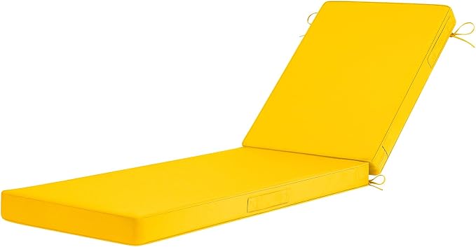 Basic Beyond Chaise Lounge Cushions Outdoor, 3-Layer Waterproof Outdoor by BasicBeyond