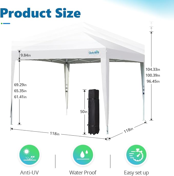 Quictent Easy Pop up Canopy Tent 10'x10' - Image 6