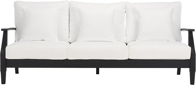 SAFAVIEH Couture Collection Martinique Black Solid Wood Indoor/Outdoor Patio - Image 6