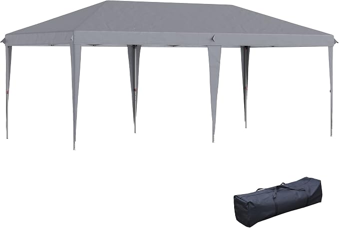 Outsunny 10' x 20' Pop Up Canopy Tent, Upgraded Heavy Duty Tents by Outsunny