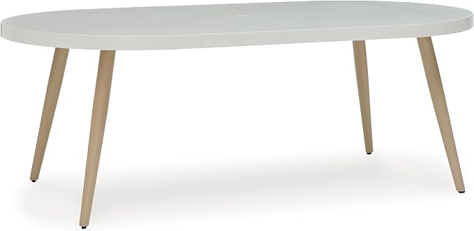 Signature Design by Ashley Seton Creek Casual Aluminum Outdoor Dining Table by SignatureDesignbyAshley