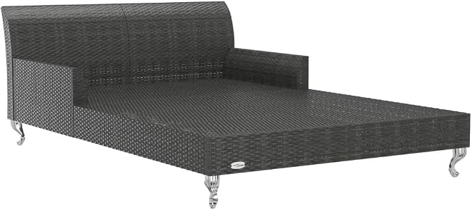 2 Person Garden Sun Bed Patio Furniture Outdoor Daybed - Image 4