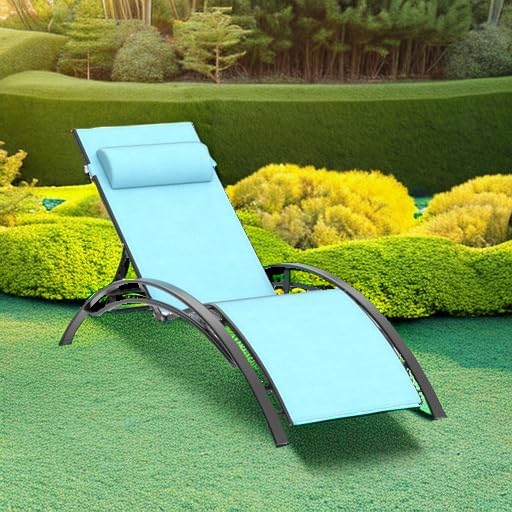 Purple Leaf Patio Chaise Lounge Set of 3 Outdoor Lounge Chair Beach Pool - Image 6
