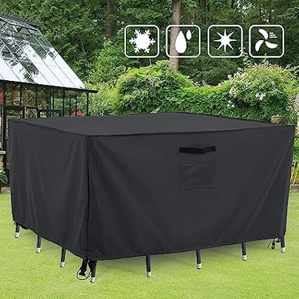 Tempera Patio Furniture Cover, Outdoor Table Covers Waterproof Square, Heavy - Image 7