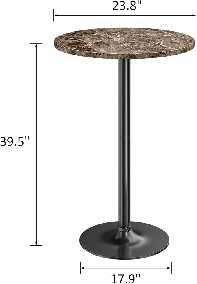 Furmax Bistro Pub Table Round Bar Height Cocktail Table - Image 6