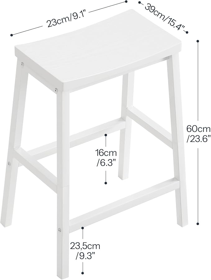 HOOBRO Bar Stools, 23.6 Inch Saddle Stools, Kitchen Counter Seat - Image 3