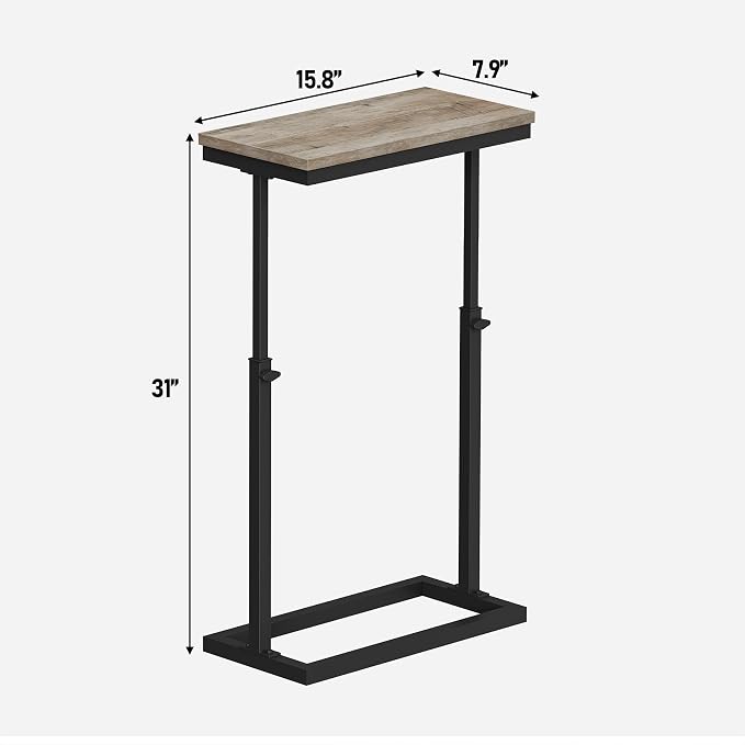 TUTOTAK End Table, Side Table, Tall Couch Table, Sofa Table, Living Room - Image 9