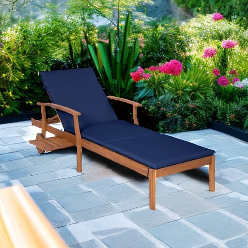 Best Choice Products 79x26in Acacia Wood Chaise Lounge Chair Recliner, Outdoor - Image 2