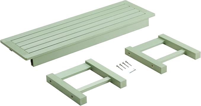 Psilvam 2-Person Outdoor Poly Lumber Patio Backless Bench, Fade-Resistant & - Image 8