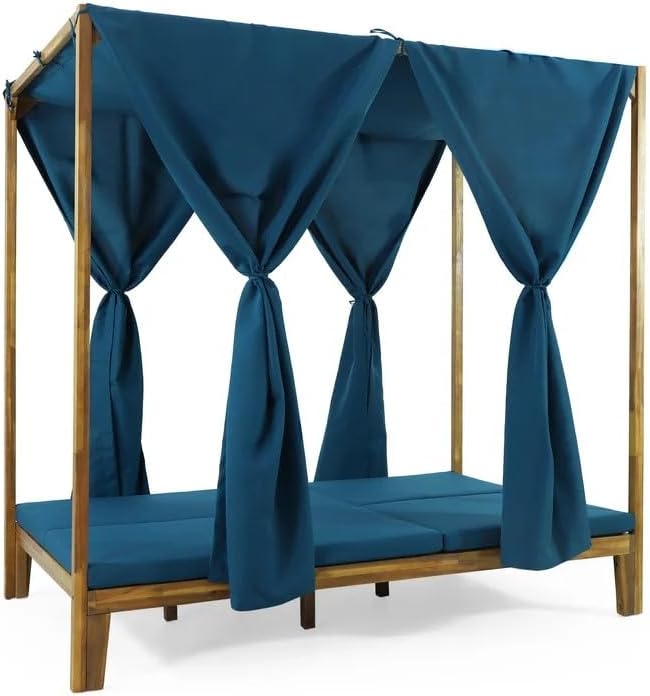 Christopher Knight Home Kenzie Acacia Wood Outdoor Daybed - Image 5