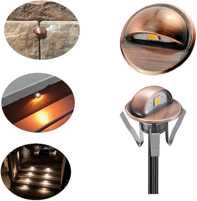 FVTLED Pack of 10 Low Voltage LED Deck Lights Outdoor Step Stair Lights D35MM - Image 4