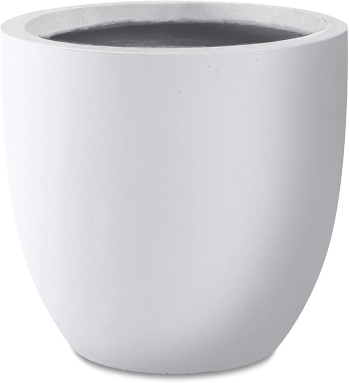 Kante 14 Inch Dia Round Concrete Planter, Indoor Outdoor Large Plant Pot by Kante