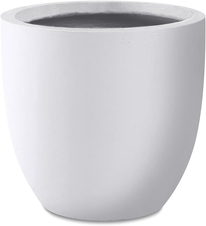 Kante 16.5" Dia Round Concrete Planter, Large Outdoor Modern Indoor Decorative by Kante