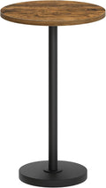 Round Side End Table for Small Spaces, Pedestal Style Martini Drink Side Table by Yatiney