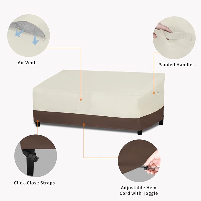 Easy-Going Waterproof Outdoor Couch Cover, Heavy Duty 3-Seater Patio Sofa Cover - Image 4