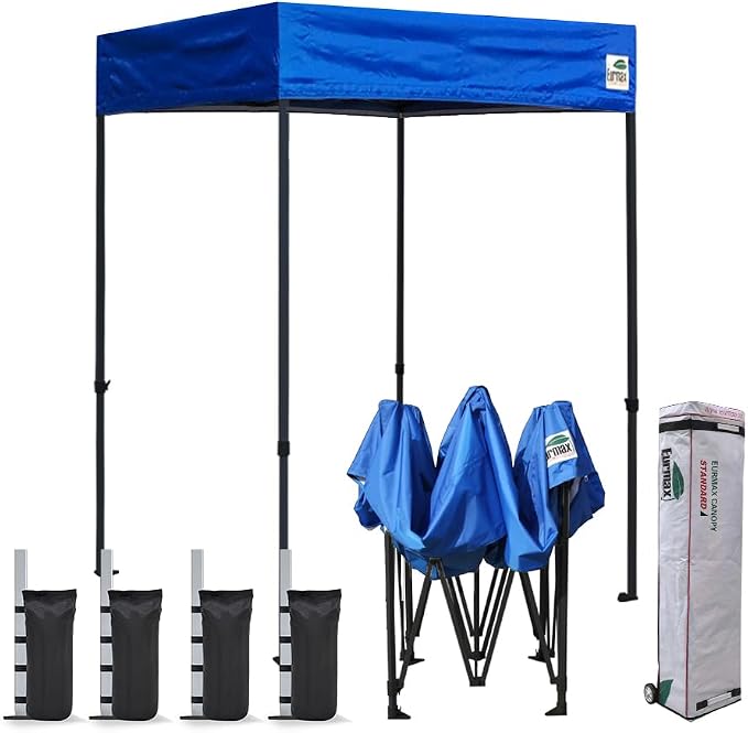 Eurmax USA 5x5 Flat Top Pop Up Canopy Tent Outdoor Portable Instant Shelter by Eurmax