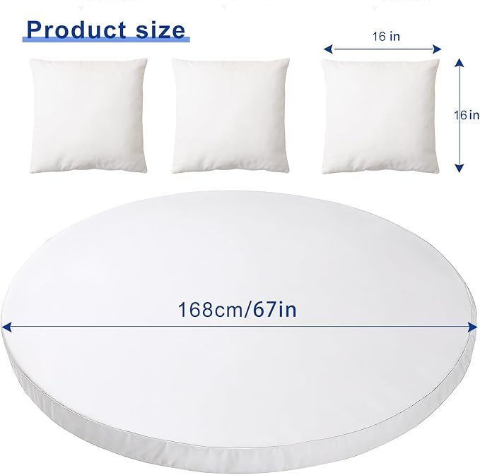 MICTONY Outdoor Daybed Cushion Cover, Sun Bed Cushion Cover, Outdoor Round Bed - Image 2
