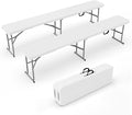 VINGLI 6 feet Plastic Folding Bench, Portable in/Outdoor Picnic Party Camping by VINGLI
