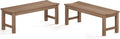 Outdoor Bench Set of 2, 2-Person Patio Backless Benches, HIPS Weatherproof by LAHAAP