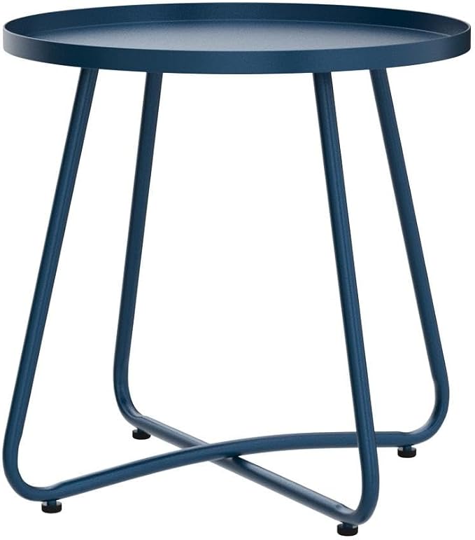 danpinera Outdoor Side Tables, Weather Resistant Steel Patio Side Table - Image 5