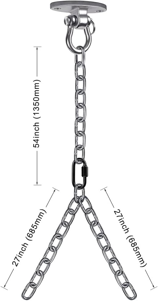 BeneLabel Set of 2 Heavy Duty Porch Swing Hanging Chain Kit, Hammock Chair - Image 3
