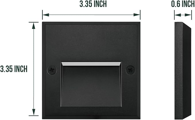 GKOLED 6-Pack Slim Square Low Voltage Deck Post Lights, Outdoor Step Lights - Image 5
