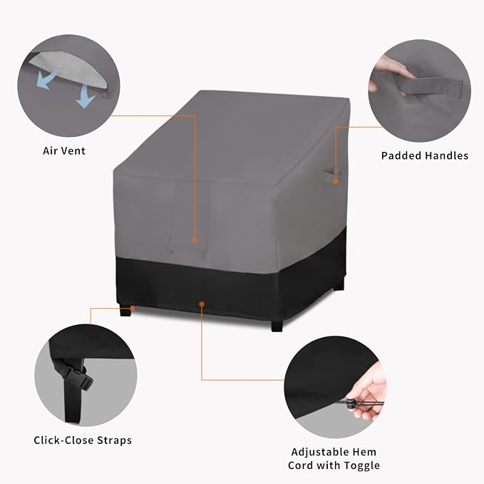 Easy-Going Outdoor Chair Cover Waterproof, Heavy Duty Patio Chair Cover - Image 4