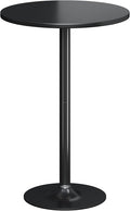 Flamaker Round Bistro Pub Table Modern Style Metal Base MDF Top Cocktail Bar by Flamaker