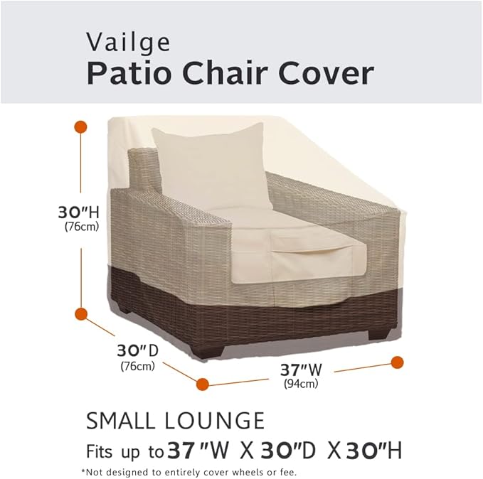 Vailge Patio Chair Covers, Lounge Deep Seat Cover, Heavy Duty and Waterproof - Image 2