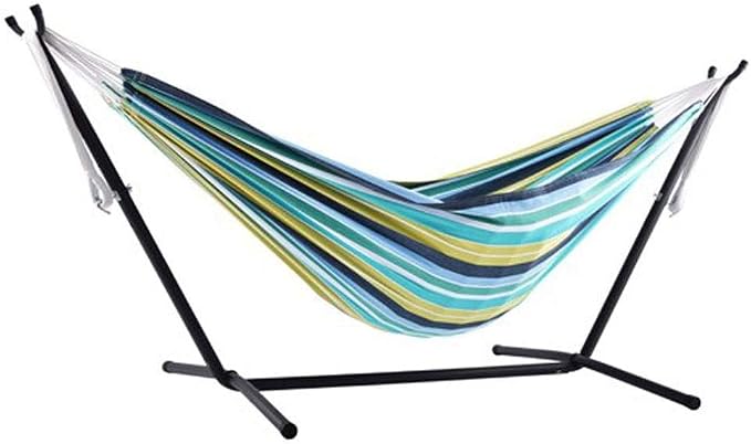 Vivere Double Cotton Combo Outdoor Backyard Patio Hammock by Vivere