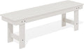 SERWALL 2-Person Outdoor Bench Backless, HDPE Outdoor Benches Weatherproof by SERWALL